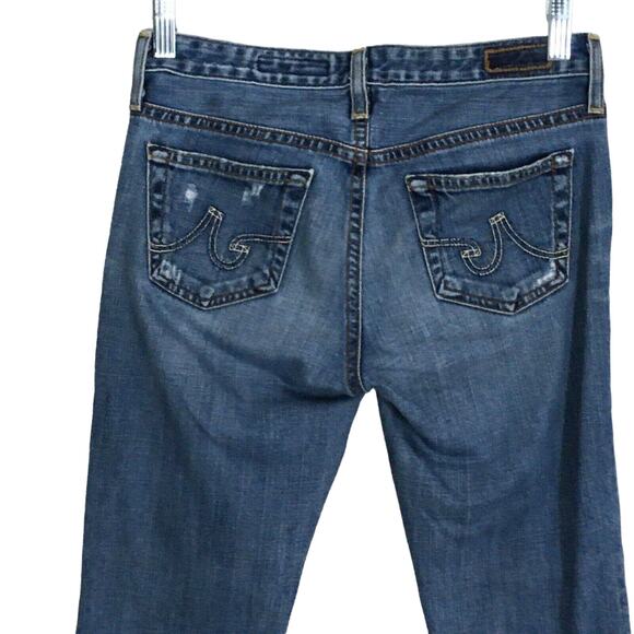 Adriano Goldschmied AG Premiere Skinny Straight Jeans Distressed Ripped Size 25 - Picture 5 of 12